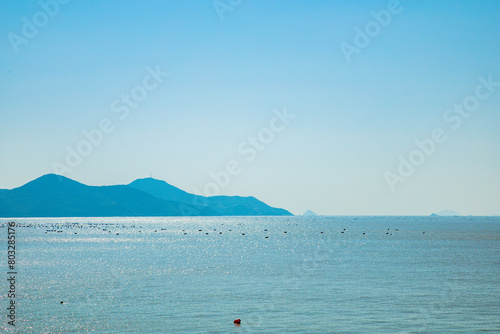 Dongtou District, Wenzhou City, Zhejiang Province - bays and islands against the blue sky photo