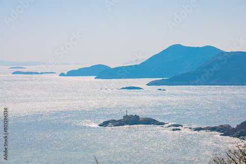 Dongtou District, Wenzhou City, Zhejiang Province - bays and islands against the blue sky photo