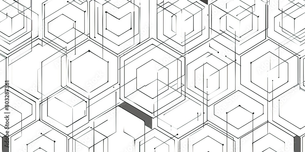 Vector seamless pattern with thin lines, modern geometric background ...