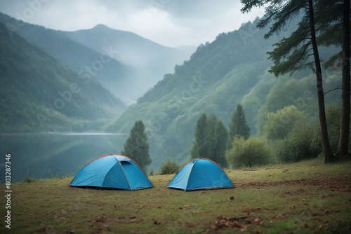 tent in the mountains