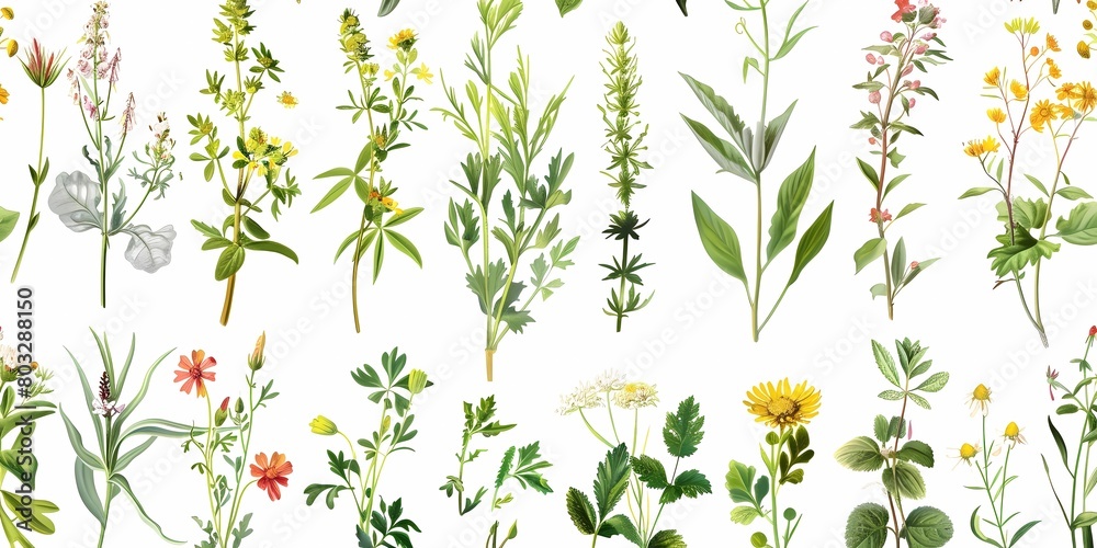 Alternative medicine with medicinal herbs background picture, 