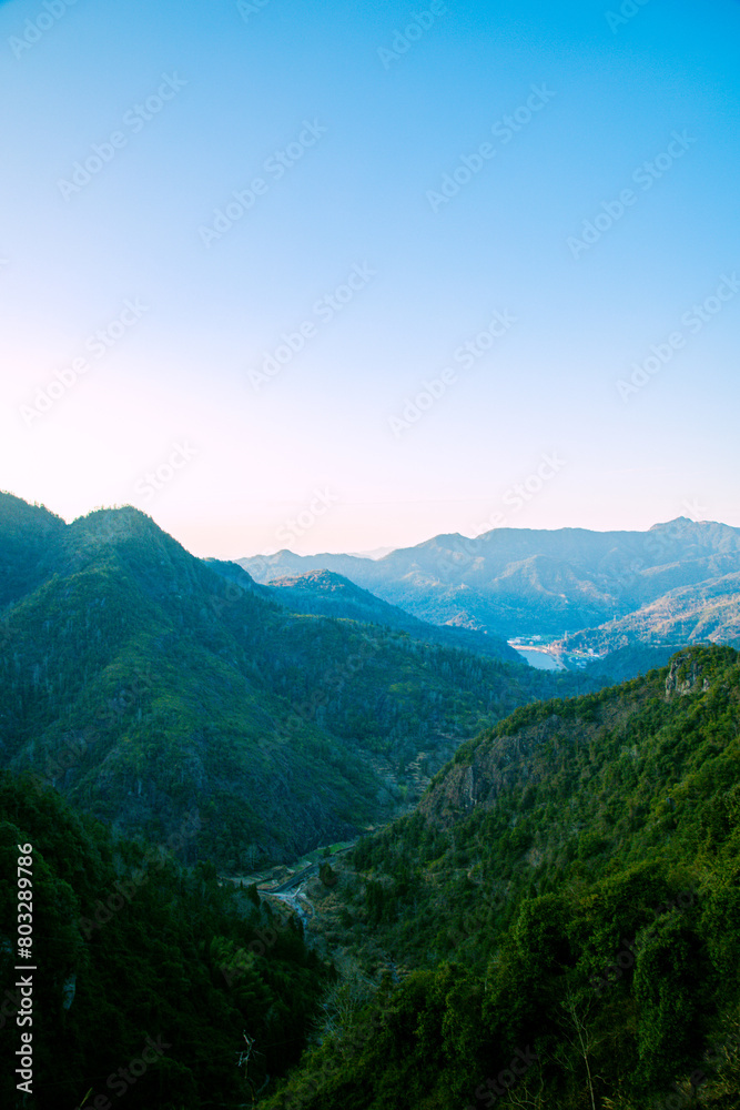 Fototapeta premium Pengxi Village, Yongjia County, Wenzhou City, Zhejiang Province - Streams and waterfalls in the forest