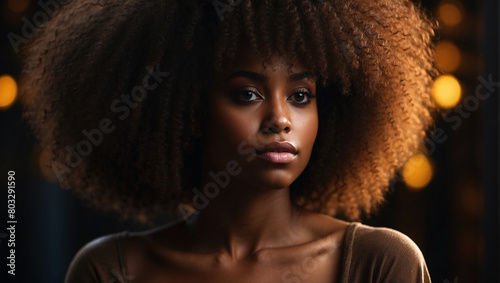 beautiful black dark skin woman © adynue