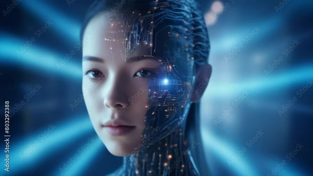 Digital face of an AI woman Digital face of an AI woman