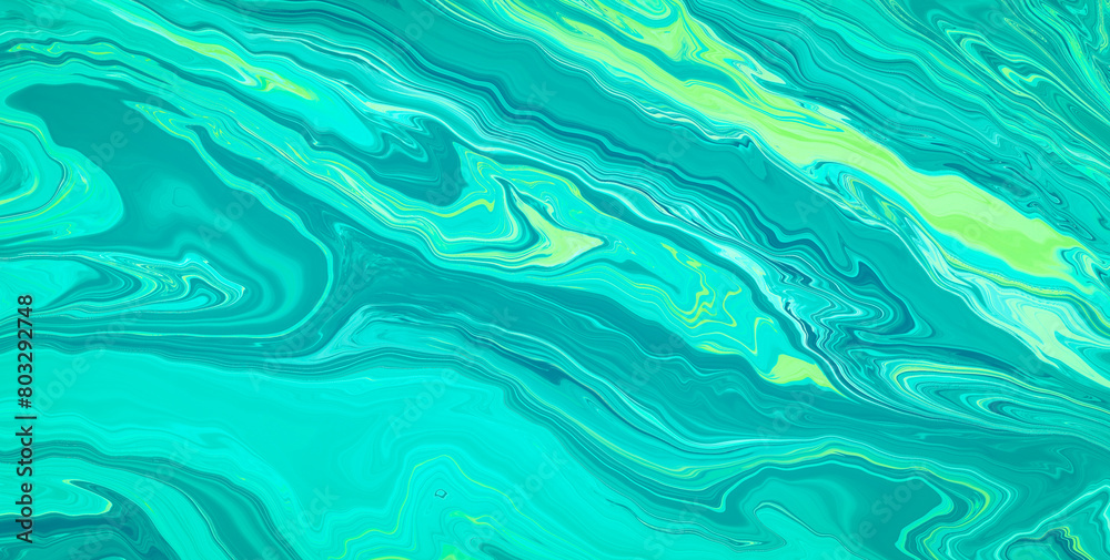 Artistic Exploration of Green Paint Strokes