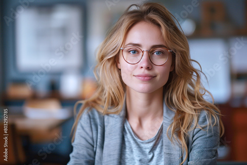 Germany attorney woman working at her desk in modern office