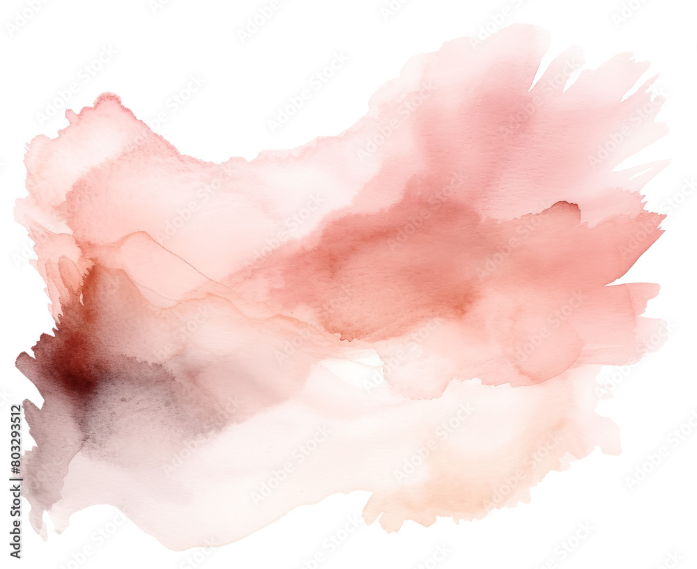 Fototapeta premium Abstract pink and peach watercolor stroke
