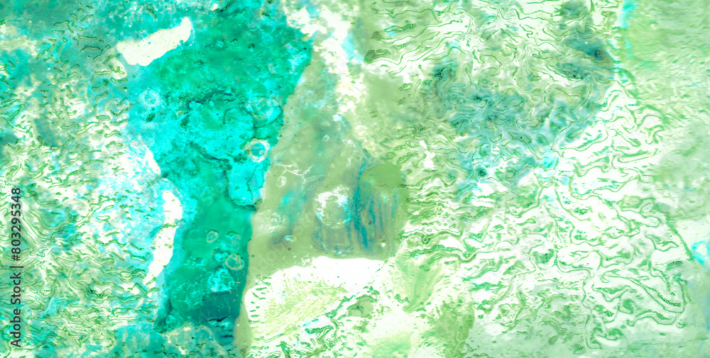 Fototapeta premium Artistic Exploration of Green Paint Strokes