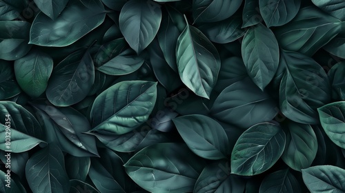 A small leaf in dark green and black colors with minimal negative space.