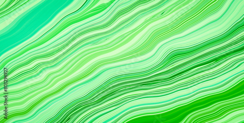 Artistic Exploration of Green Paint Strokes