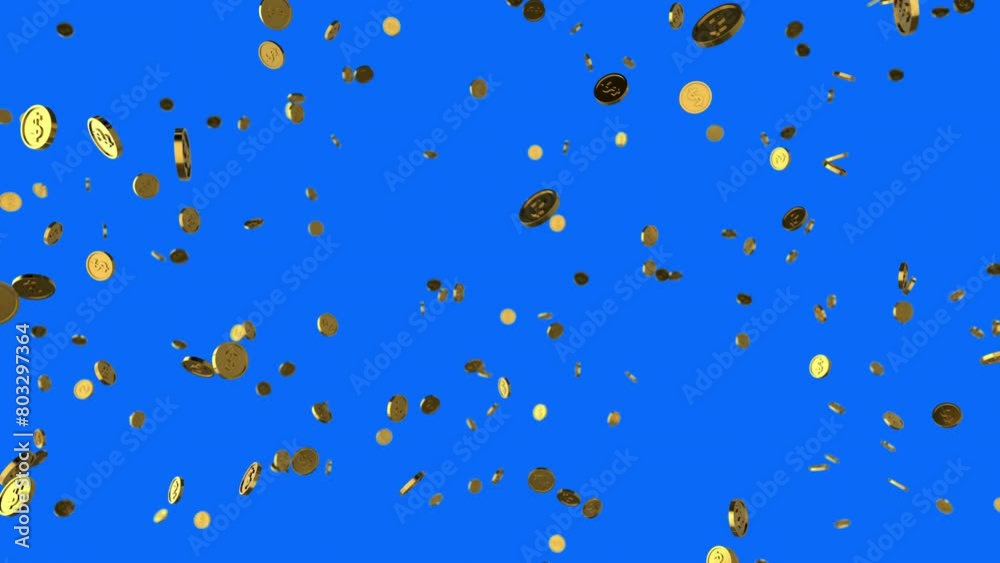 Falling coins or money golden rain motion background. Loop. Falling coins or money golden rain motion background. Loop.