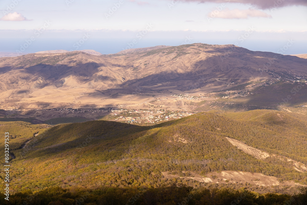 Beautiful mountain landscape in the Altyagadzhsky reserve. Beautiful mountain landscape in the Altyagadzhsky reserve.