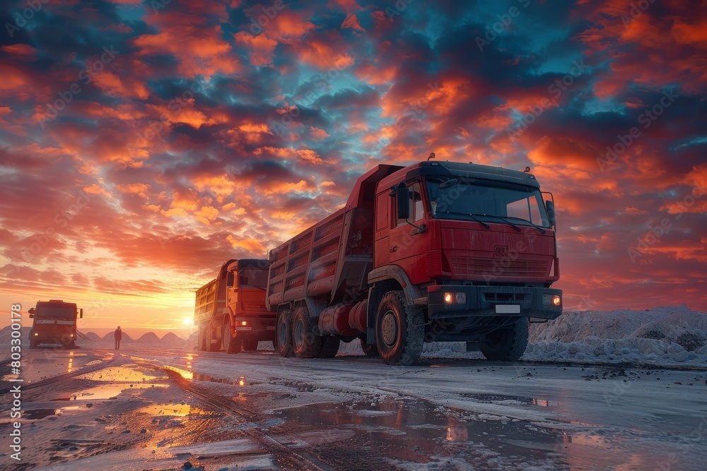 The sky is filled with clouds, creating a moody atmosphere The sky is filled with clouds, creating a moody atmosphere