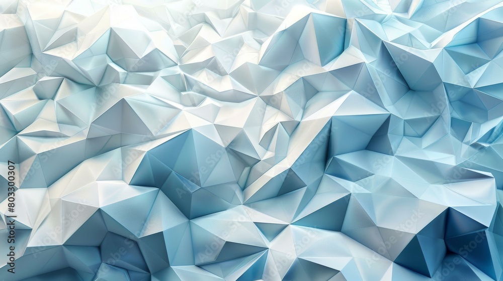 Blue and white abstract low poly background Blue and white abstract low poly background