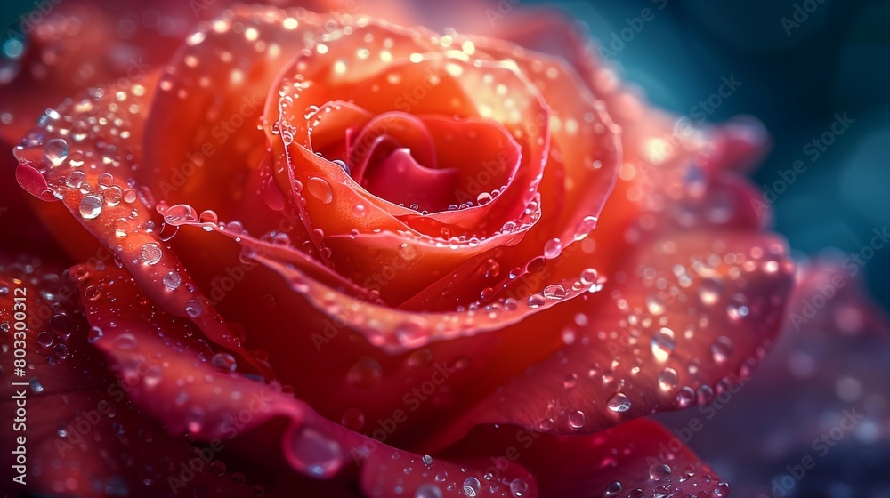 Macro Beauty of Rose Petal, generative ai Macro Beauty of Rose Petal, generative ai