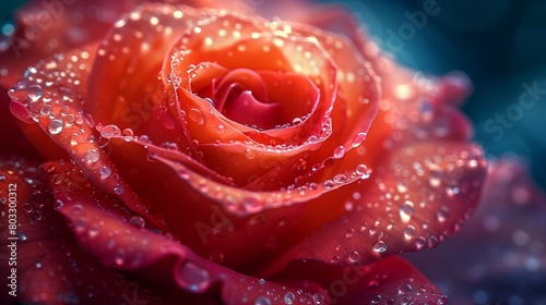 Macro Beauty of Rose Petal  generative ai