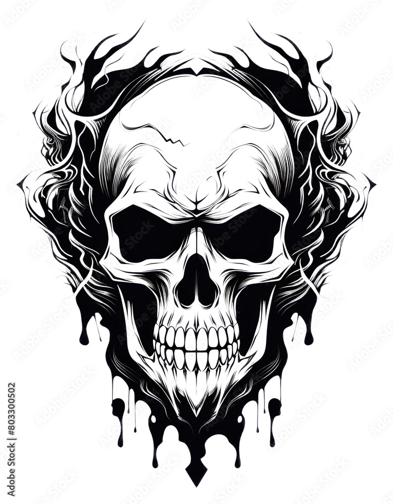 PNG Skull drawing sketch black. PNG Skull drawing sketch black.