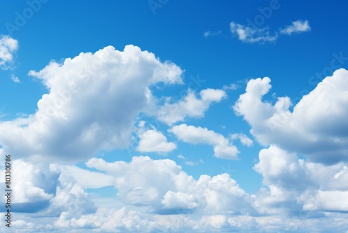 Blue sky with white clouds background