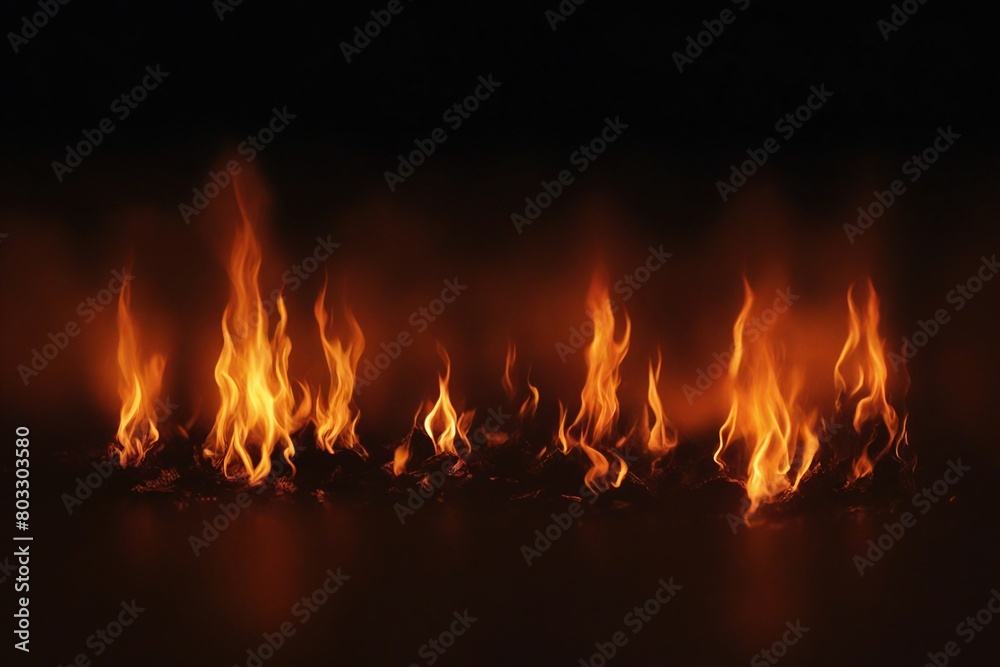 fire in the fireplace