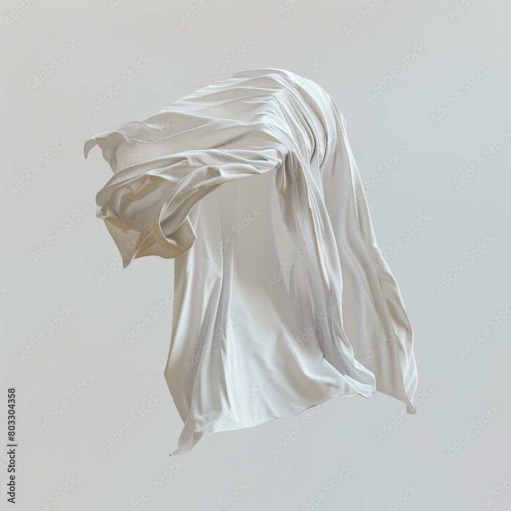 White cloth floating in the air White cloth floating in the air