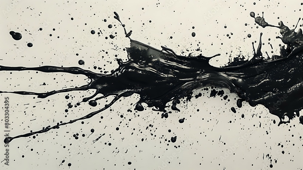 Artistic Chaos: Dynamic Black and White Splatter Texture Artistic Chaos: Dynamic Black and White Splatter Texture