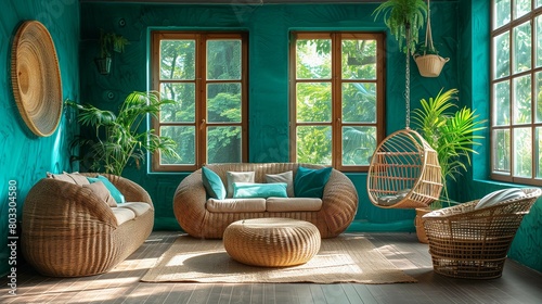 Serene Teal Retreat, generative ai