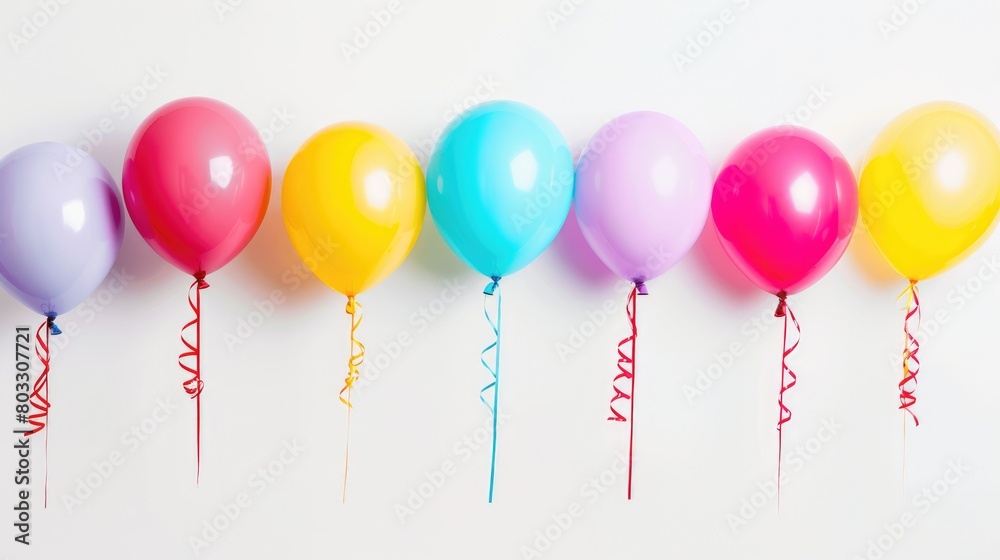 Background with balloons of different colors. Design a greeting card or a birthday invitation. Background with balloons of different colors. Design a greeting card or a birthday invitation.