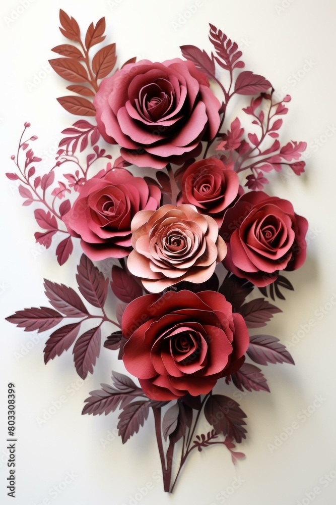Exquisite bouquet of dark pink roses Exquisite bouquet of dark pink roses