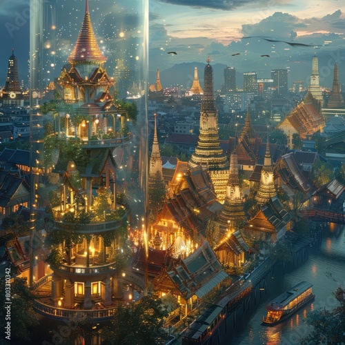 Contained Urban Paradise Bangkoks Iconic Landmarks in a Glass Enclosure photo