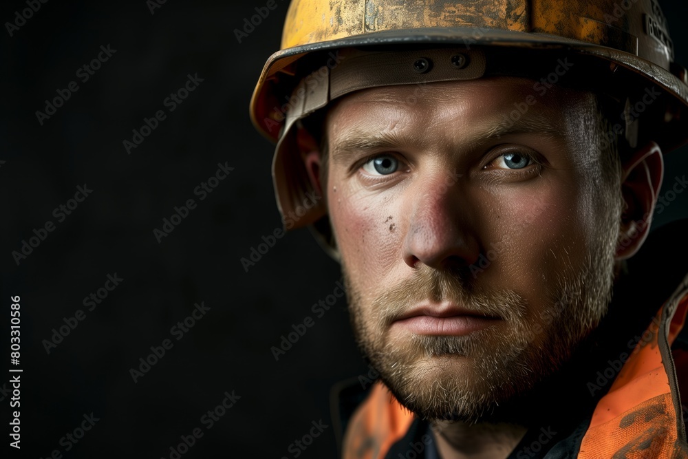 Portrait of a rugged construction worker Portrait of a rugged construction worker