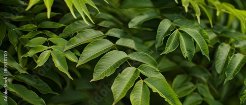 Nature leaves, green tropical forest, background illustration concept