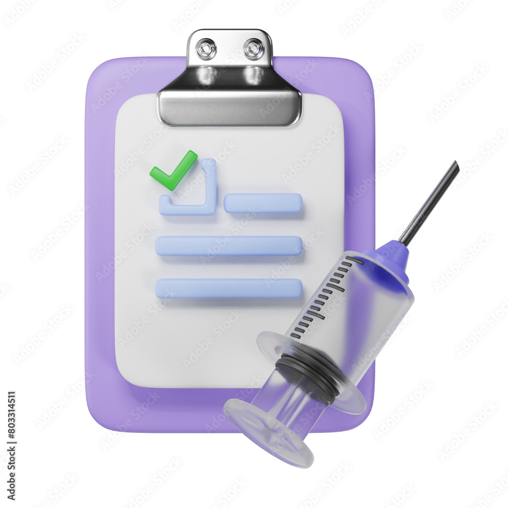 Medicine icon for checking and monitoring. 3d illustration Medicine icon for checking and monitoring. 3d illustration