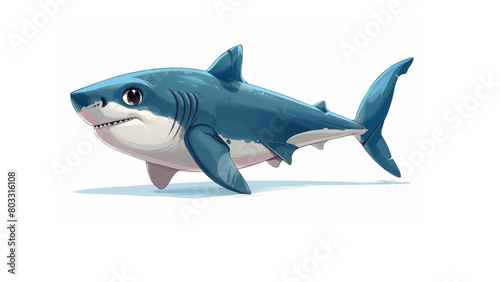 shark cartoon isolated on a white background