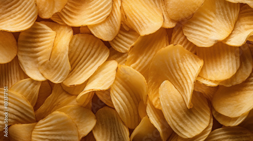 Fresh potato fried chips photo