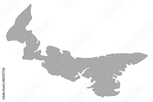 Outline of the map of  Canada, Charlottetown photo