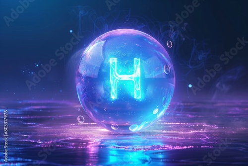 Wallpaper Mural Letter H, hydrogen fuel concept Torontodigital.ca