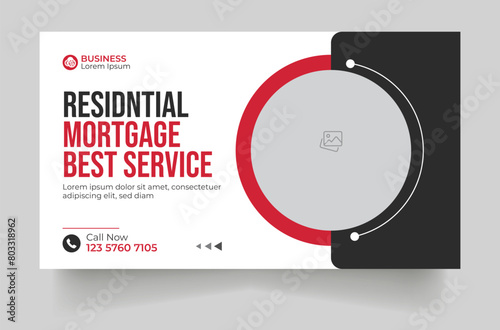 Mortgage service YouTube thumbnail template design