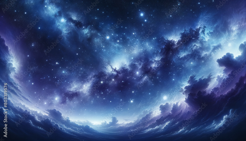 Sweeping Starfield in Deep Blue and Silver Hues Sweeping Starfield in Deep Blue and Silver Hues