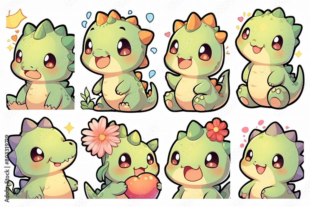 Anime, green dragon sticker Anime, green dragon sticker