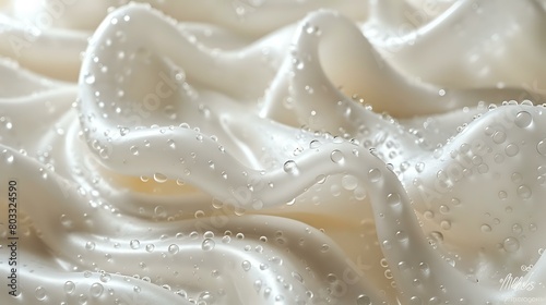 Cleanliness and Purity: White Foam Close-Up