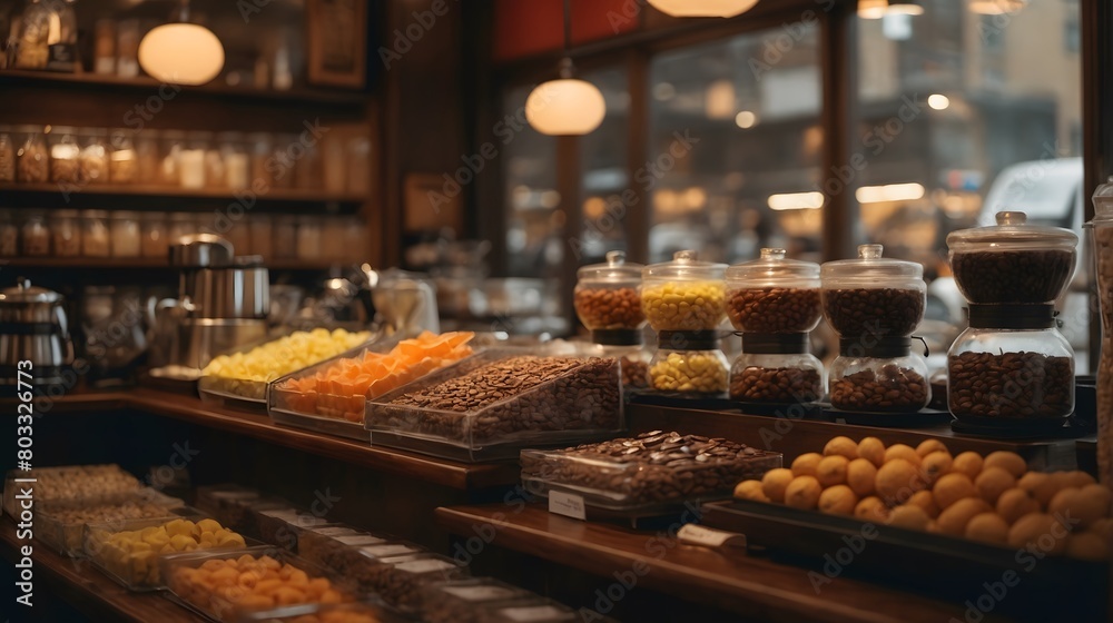 Coffee store and candies 