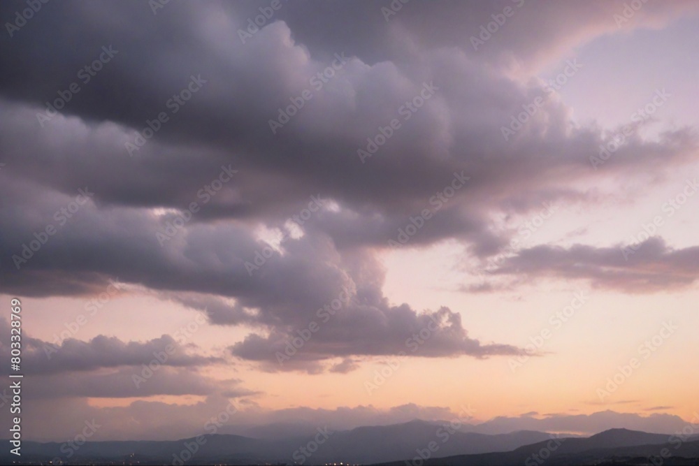 sunset in the clouds