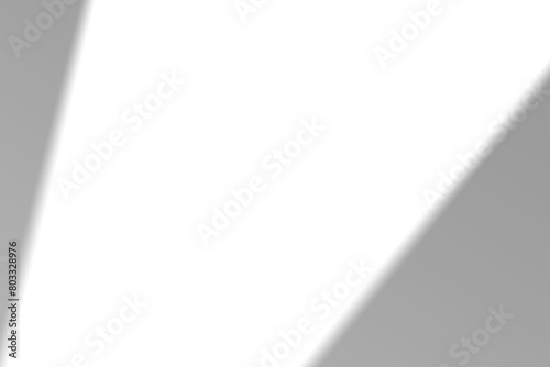 Realistic window shadow overlay effect on transparent background. Falling window shadow blur shadows on white wall. White and black to overlay on photo or layout.