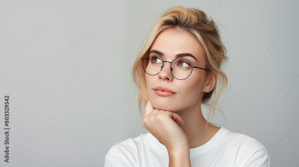 portrait of a thinking woman portrait of a thinking woman
