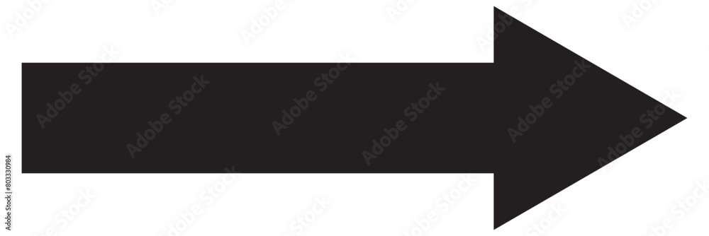 Black arrow pointing right. Arrow shape icon element Black arrow pointing right. Arrow shape icon element