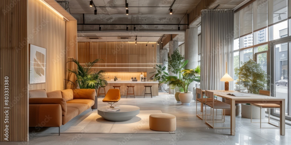 Fototapeta premium commercial interior design trends 2023 office space