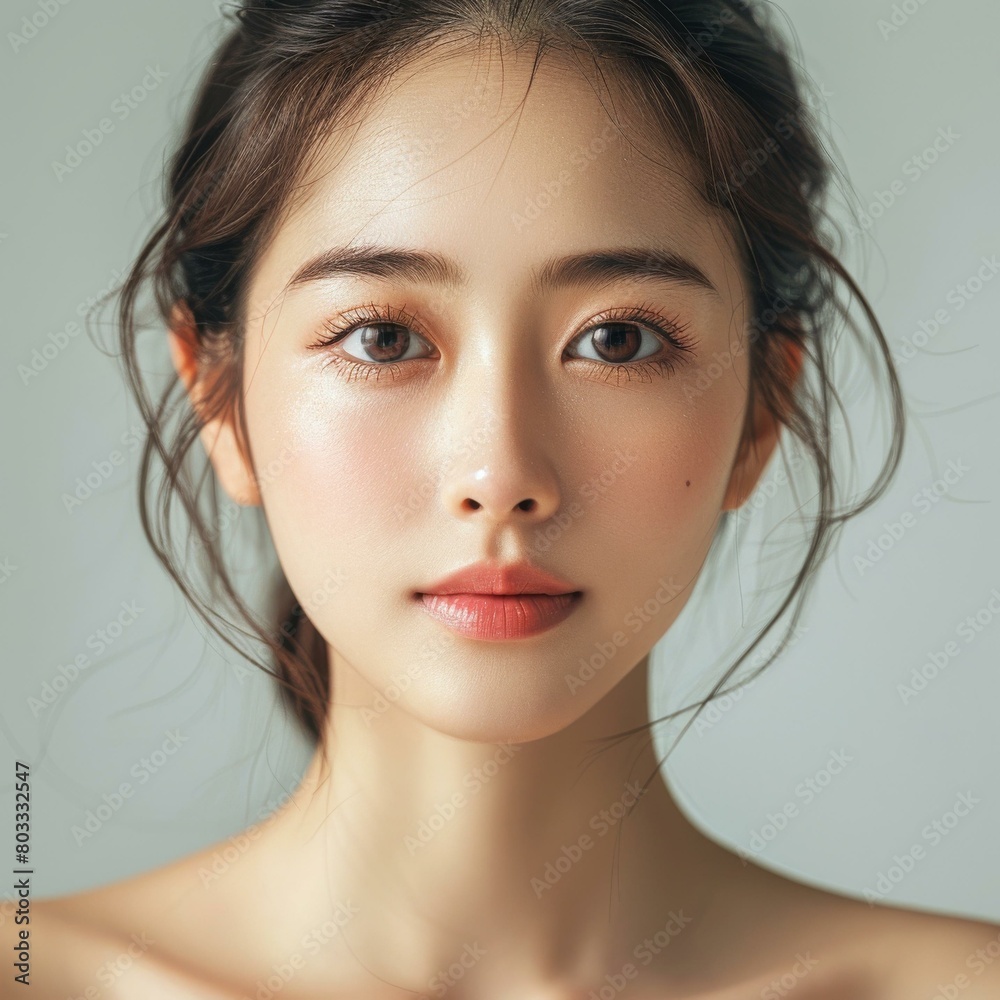 Portrait of a young Asian woman with flawless skin Portrait of a young Asian woman with flawless skin