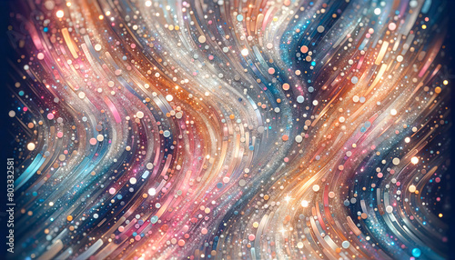 Abstract cosmic swirls in vibrant colors representing outer space and galaxies