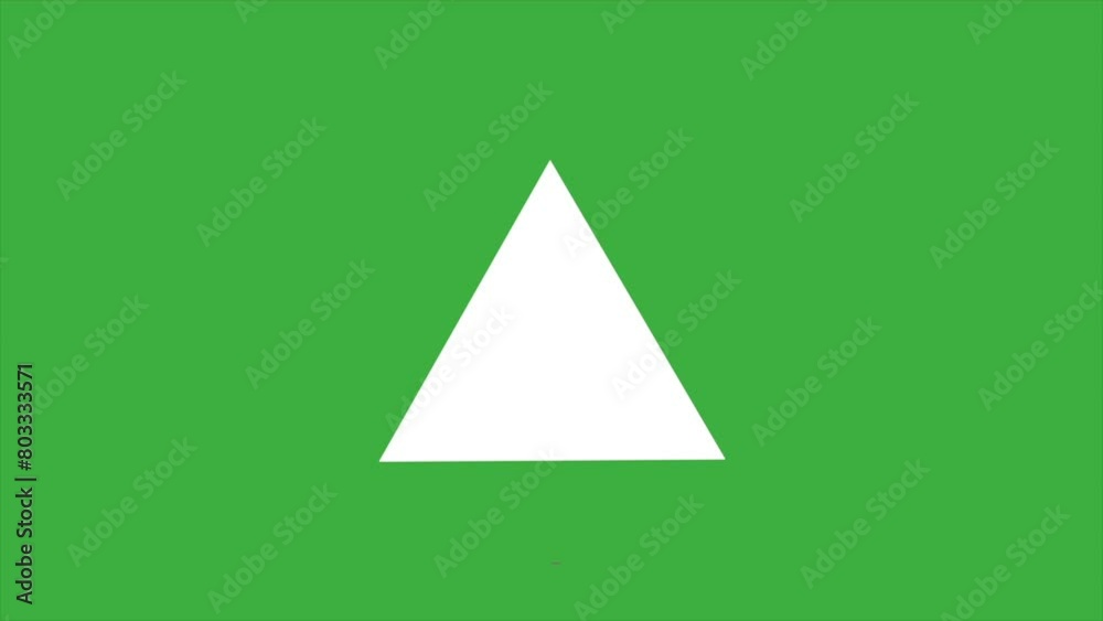 Animation video loop triangle on green screen background Animation video loop triangle on green screen background