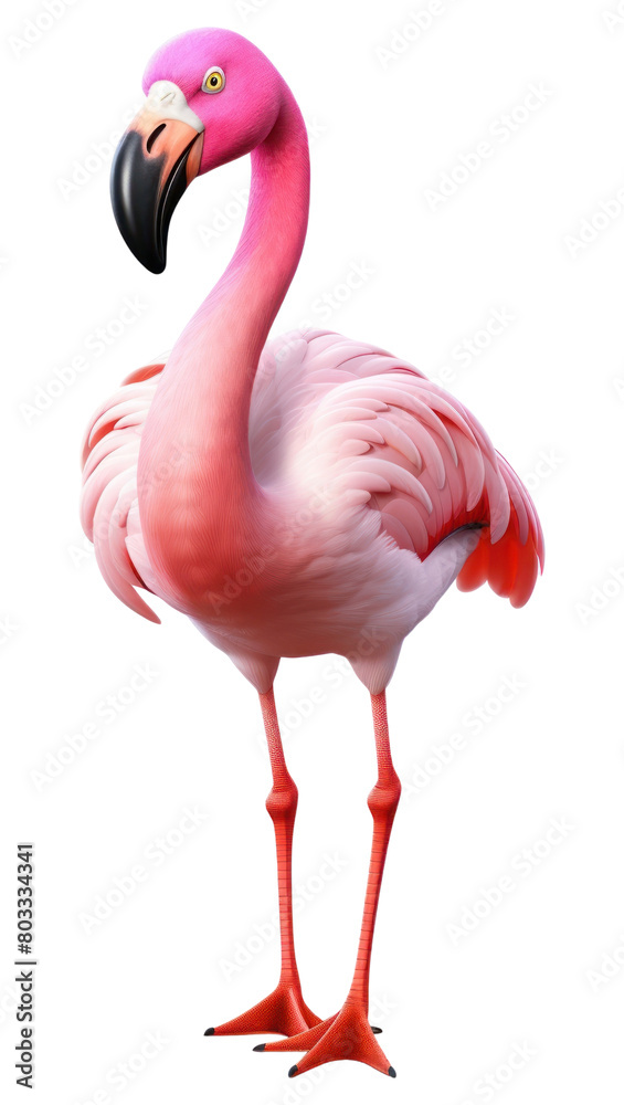 Fototapeta premium PNG Flamingo cartoon animal bird.